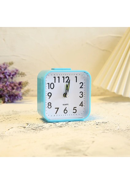 Mavi Analog Sessiz Çalar Saatler Küçük Sessiz Tik Tak Etmeyen Analog Kuvars Saat Ağır Uyuyanlar Için Hafif Ertelemeli Ofis Yatak Odası (Yurt Dışından)