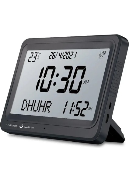 Gül Altın Büyük LCD Ekranlı Çalar Saat Ezan Saati 8 Ezan Sesi Çoklu Dil Hicri Gregoryen Takvimleri Müslüman Namaz Masası Çalar Saat (Yurt Dışından)