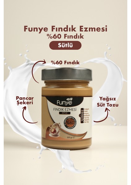 Sütlü Fındık Ezmesi - (330 Gr)