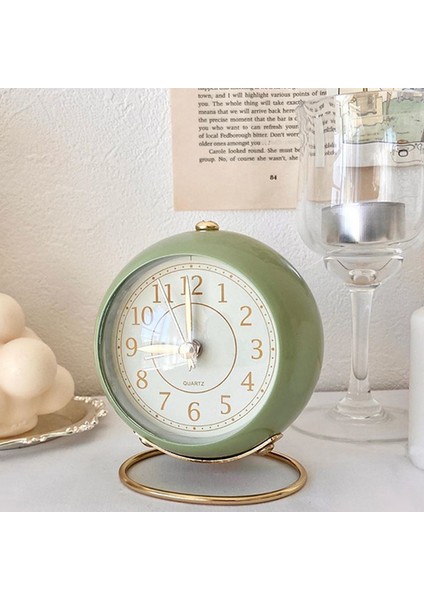 Siyah Sessiz Tik Tak Etmeyen Retro Vintage Çalar Saat Masaüstü Küçük Saat Gece Lambasıyla Yuvarlak Mini Çalar Saat Yatak Odası Ofis Için (Yurt Dışından) fiyatları