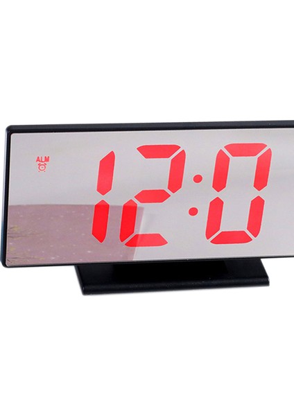 No 03 Dijital Çalar Saat LED Ayna Saat Çok Fonksiyonlu Ekran Gece LCD Işık Masa Masaüstü 12 24 Saat Sistemi (Yurt Dışından)