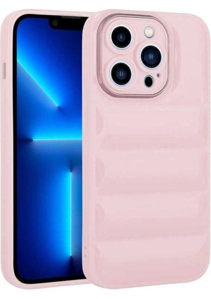 Apple iPhone 12 Pro Uyumlu Kılıf Kamera Korumalı Parlak Airbag'li Zore Galya Kapak, Pembe