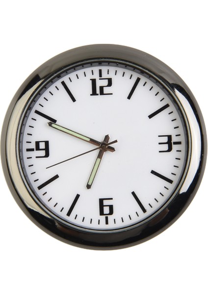 Whitea Aydınlık Mini Araba Saat Dashboard Hava Firar Stick-On Zaman Kendinden Yapışkanlı Saat Kuvars Analog Saat Ölçer Ev Dekorasyon (Yurt Dışından)