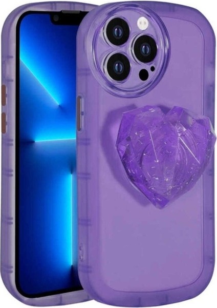 Apple iPhone 12 Pro Uyumlu Kılıf Kamera Korumalı Pop Soketli Renkli Zore Ofro Kapak, Mor