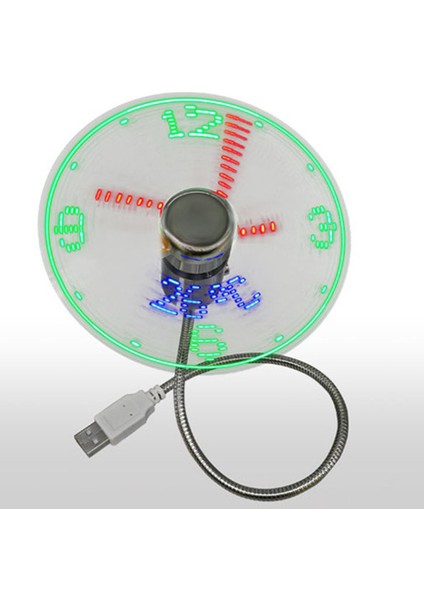 Bir Saat Hayranları USB Powered Küçük Gece Lambası Gerçek Zamanlı Ekran El Mini USB Fan Esnek Gooseneck LED Saat Dizüstü Bilgisayar Pc Notebook Için (Yurt Dışından)
