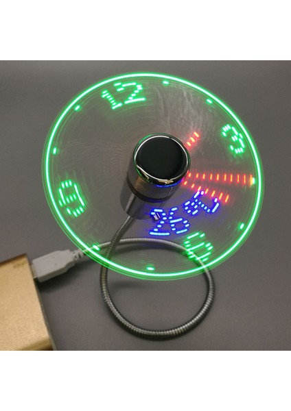 Bir Saat Hayranları USB Powered Küçük Gece Lambası Gerçek Zamanlı Ekran El Mini USB Fan Esnek Gooseneck LED Saat Dizüstü Bilgisayar Pc Notebook Için (Yurt Dışından)