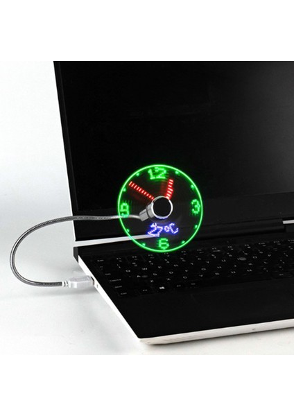 Bir Saat Hayranları USB Powered Küçük Gece Lambası Gerçek Zamanlı Ekran El Mini USB Fan Esnek Gooseneck LED Saat Dizüstü Bilgisayar Pc Notebook Için (Yurt Dışından)