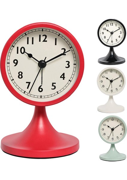 Siyah Vintage Çalar Saat Zaman Saati Yüksek Hassasiyetli Sessiz Başucu Gece Lambası Yüksek Sesle Çalar Saat Yatak Odası Ev Ofis Dekor Için (Yurt Dışından)