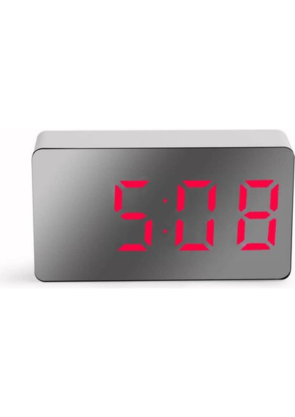 Kırmızı LED Ayna Masa Saati Dijital Alarm USB Alarm Erteleme Ekran Zaman Takvimi Masaüstü Çalar Saat Ev Dekor Çocuklar Için Hediyeler (Yurt Dışından)