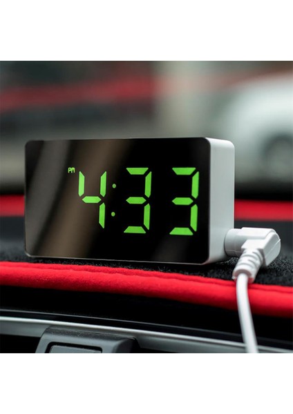 Kırmızı LED Ayna Masa Saati Dijital Alarm USB Alarm Erteleme Ekran Zaman Takvimi Masaüstü Çalar Saat Ev Dekor Çocuklar Için Hediyeler (Yurt Dışından) fırsatları