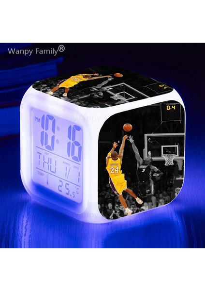 Açık Sarı 7 Renk Değiştiren Basketbol Çalar Saat Çocuk Odası Ev Dekoru Uyanma Zamanlayıcısı Taşınabilir Masa Saati Basketbol Yıldızı Poster (Yurt Dışından) fırsatları