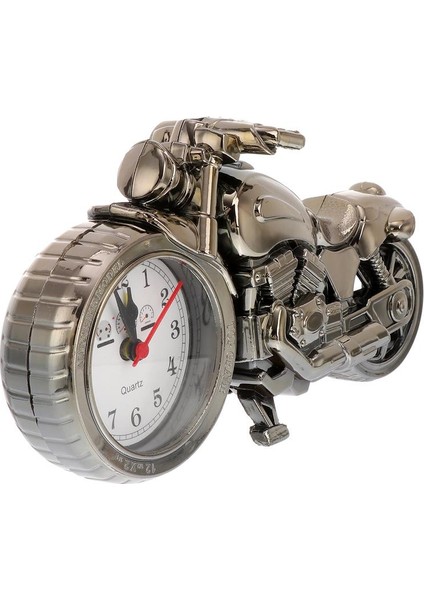 Siyah Altın Vintage Çalar Saat Motosiklet Modeli Masa Üstü Saat Masaüstü Çalar Saat Başucu Saati Ev Dekoru Ofis Yatak Odası Komodini (Yurt Dışından)