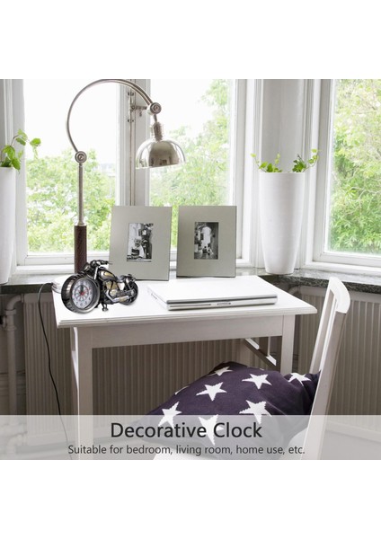 Siyah Altın Vintage Çalar Saat Motosiklet Modeli Masa Üstü Saat Masaüstü Çalar Saat Başucu Saati Ev Dekoru Ofis Yatak Odası Komodini (Yurt Dışından) indirimleri