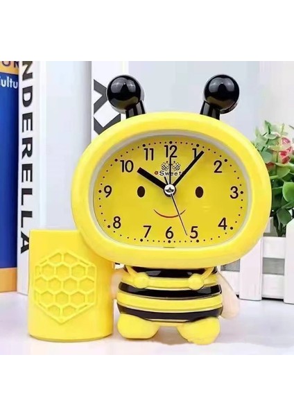 Bir Arı Kalem Tutucu Küçük Çalar Saat Izle Masası 1 * Aa Powered Saatler Masa Süsü Radyo Relogio Despertador (Yurt Dışından)