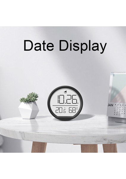 Beyaz Higrometre Dijital Çalar Saat Katlanır Braketli Sıcaklık Tarih Masası Duvar Saati LCD Ekran Saati Oturma Odası Mutfak Için (Yurt Dışından) modelleri