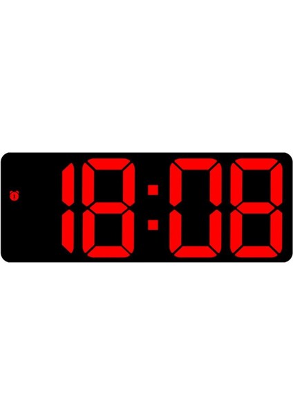 Kırmızı Dijital Çalar Saat Büyük Ekran Erteleme Fonksiyonu Okunması Kolay Çok Fonksiyonlu Masaüstü LED Çalar Saat Ofis Malzemeleri (Yurt Dışından)