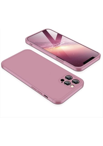 Apple iPhone 12 Pro Uyumlu Kılıf Zore Ays Kapak, Rose Gold