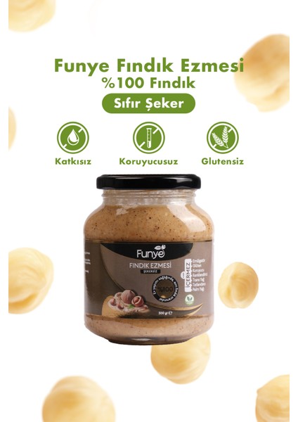 %100 Fındık Ezmesi (Şekersiz) - (300 Gr)