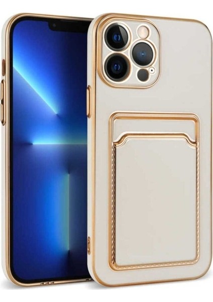 Apple iPhone 12 Pro Uyumlu Kılıf Zore Bark Kartlıklı Kapak, Beyaz