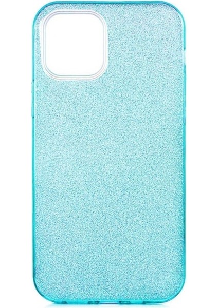 Apple iPhone 12 Pro Uyumlu Kılıf Shining Silikon, Mavi