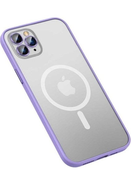 Apple iPhone 12 Pro Uyumlu Kılıf Zore Mokka Wireless Kapak, Lila