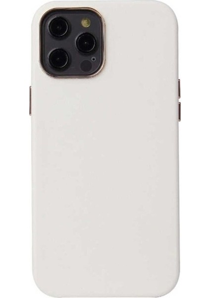 Apple iPhone 12 Pro Uyumlu Kılıf Zore Leathersafe Wireless Kapak, Beyaz