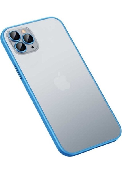 Apple iPhone 12 Pro Uyumlu Kılıf Zore Retro Kapak, Mavi