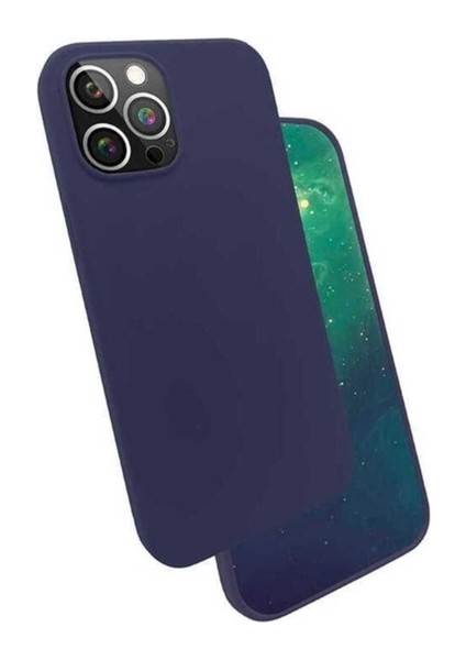 Apple iPhone 12 Pro Uyumlu Kılıf Zore Silk Silikon, Lacivert