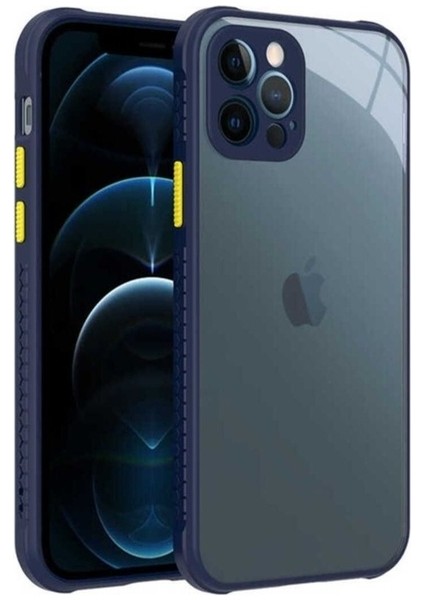 Apple iPhone 12 Pro Uyumlu Kılıf Zore Kaff Kapak, Lacivert