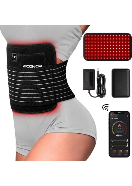 Vücut Konforu Için Kırmızı Işık Terapi Kemeri - Kablosuz App Kontrol