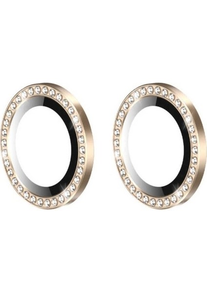 Apple iPhone 12 Uyumlu Cl-06 Kamera Lens Koruyucu, Gold