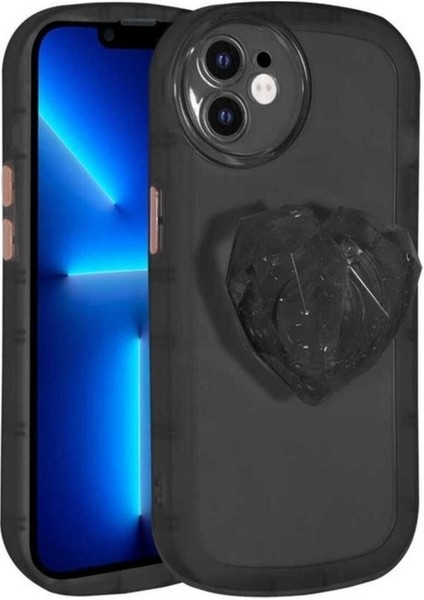 Apple iPhone 12 Uyumlu Kılıf Kamera Korumalı Pop Soketli Renkli Zore Ofro Kapak, Siyah
