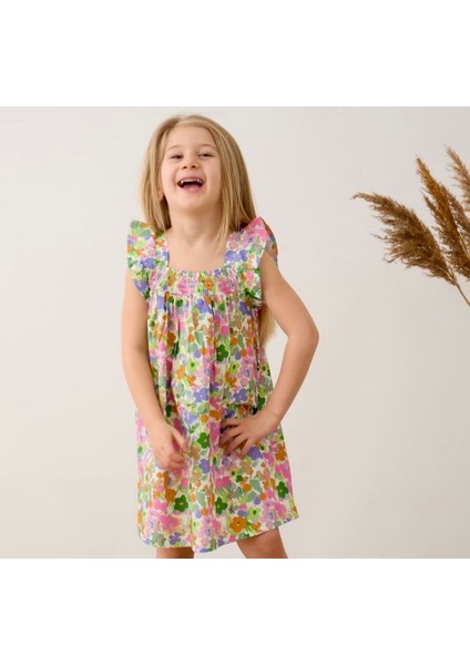 Kız Çiçek Desenli Elbise fiyatları