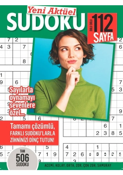 Yeni Aktüel Sudoku Bulmaca 1. Sayı 2024