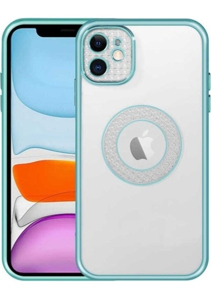 Apple iPhone 12 Uyumlu Kılıf Kamera Korumalı Logo Gösteren Zore Esta Kapak, Yeşil