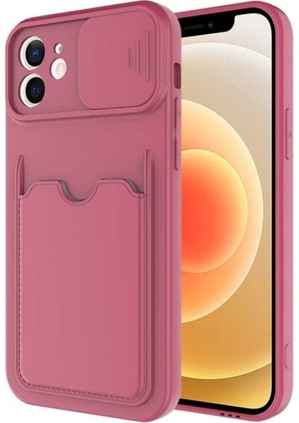Apple iPhone 12 Uyumlu Kılıf Zore Kartix Kapak, Koyu Mor
