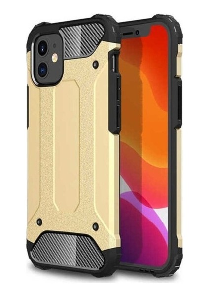 Apple iPhone 12 Uyumlu Kılıf Zore Crash Silikon Kapak, Gold