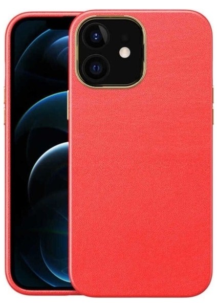 Apple iPhone 12 Uyumlu Kılıf Zore Natura Kapak, Kırmızı