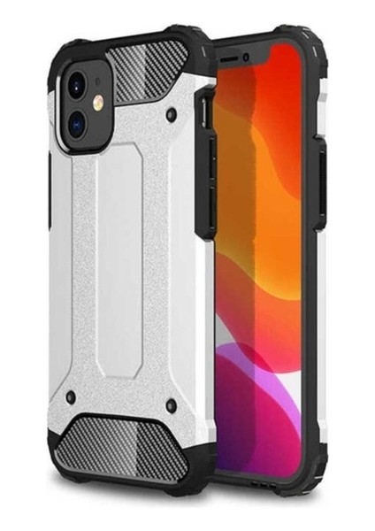 Apple iPhone 12 Uyumlu Kılıf Zore Crash Silikon Kapak, Gri