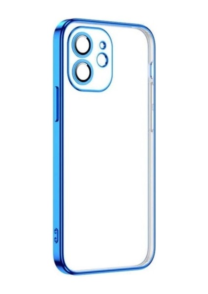 Apple iPhone 12 Uyumlu Kılıf Zore Krep Kapak, Mavi