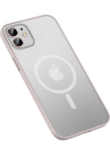 Apple iPhone 12 Uyumlu Kılıf Zore Mokka Wireless Kapak, Rose Gold