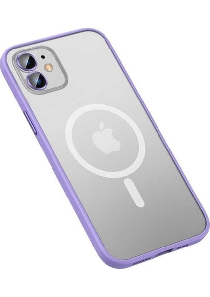 Apple iPhone 12 Uyumlu Kılıf Zore Mokka Wireless Kapak, Lila