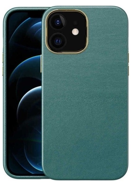 Apple iPhone 12 Uyumlu Kılıf Zore Natura Kapak, Yeşil