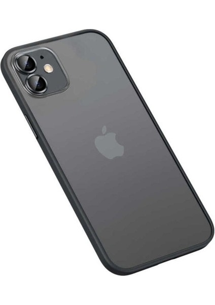Apple iPhone 12 Uyumlu Kılıf Zore Retro Kapak, Siyah