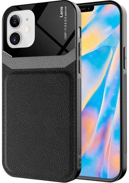 Apple iPhone 12 Uyumlu Kılıf Zore Emiks Kapak, Siyah