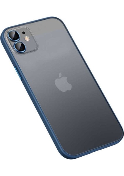 Apple iPhone 12 Uyumlu Kılıf Zore Retro Kapak, Lacivert