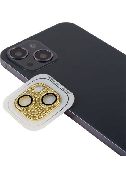 Apple iPhone 13 Mini Uyumlu Cl-08 Kamera Lens Koruyucu, Gold