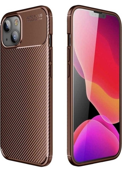 Apple iPhone 13 Mini Uyumlu Kılıf Zore Negro Silikon Kapak, Kahverengi