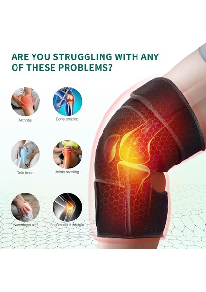 Titreşim Diz Akülü Masaj Aleti, 3'ü 1 Arada Grafen Isıtma Pedi fiyatları