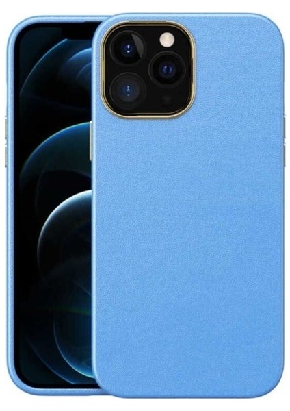 Apple iPhone 13 Pro Max Uyumlu Kılıf Zore Natura Kapak, Mavi